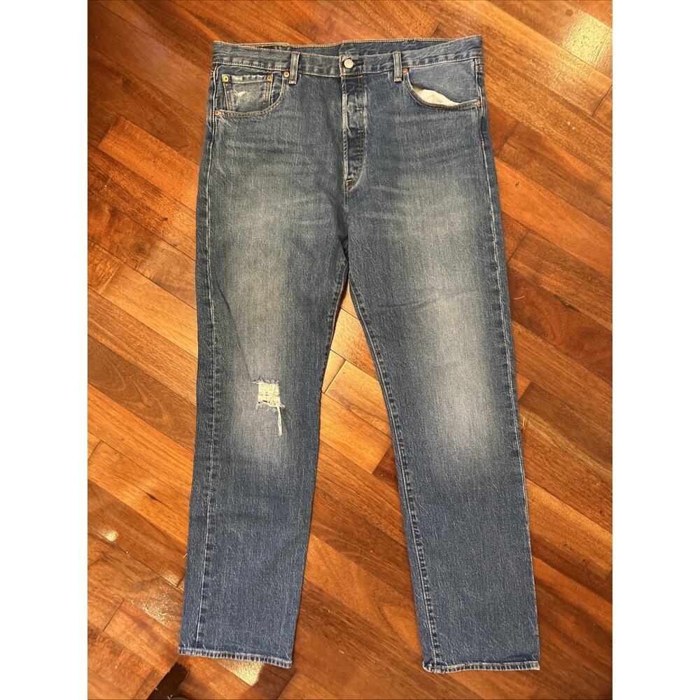 Levis 501 ‘93 Premium Jeans Mens 38x34 Blue Button Fly Straight Fit Cotton